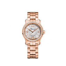 Chopard Happy Sport Silver Tone Dial 18 Carat Rose Gold Ladies Watch 274893-5004