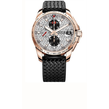 Chopard Mille Miglia GT XL Silver Dial Chronograph Rose Gold Rubber Men's Watch 161268-5007