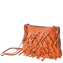 Bottega Veneta Ladies Leather Orange Crossbody Bag 528284 VBK50 8646