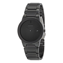 Citizen Axiom Eco Drive Black Dial Black Ion-plated Men's Watch AU1065-58E