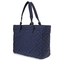 Tory Burch Fleming Quilted Nylon Tote- Navy 58426-403