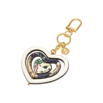 Tory Burch Ladies Keyfob Ivory Heart Spinner Key Fob 52768-975