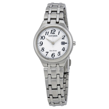 Citizen Corso White Dial Stainless Steel Ladies Watch EW2480-59A