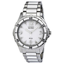 Citizen Ceramic Eco-Drive Diamond White Dial Ladies Watch EM0030-59A