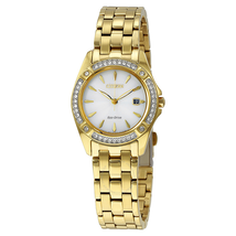 Citizen Silhouette Crystal Champagne Dial Lades Watch EW2352-59P