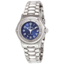 Ebel Discovery Blue Dial Stainless Steel Ladies Watch 9087321-4665P