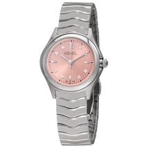 Ebel Wave Pink Galvanic Dial  Diamond Ladies Watch 1216217