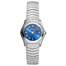 Ebel Classic Wave Mini Blue Dial Stainless Steel Bracelet Ladies Watch 9157F11-4225