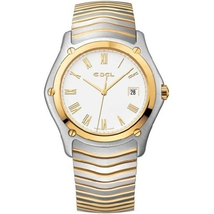 Ebel Classic White Dial Stainless Steel and Gold Bracelet Men's Watch 1255F51-0225