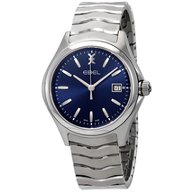 Ebel Wave Blue Dial Stainless Steel Men's Watch 1216238