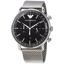 Armani Aviator Chronograph Quartz Black Dial Men's Watch AR11104