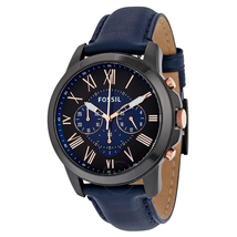 Fossil Grant Chronograph Black and Blue Dial Men's Watch FS5061IE