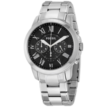 Fossil Grant Chronograph Black Dial Stainless Steel Men's Watch FS4736IE