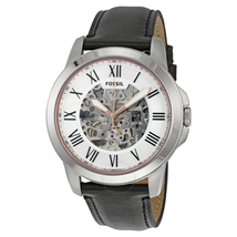 Fossil Grant Silver Skeleton Dial Automatic Men's Watch ME3101