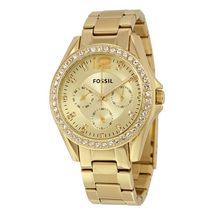 Fossil Riley Multi-Function Champagne Dial Ladies Watch ES3203