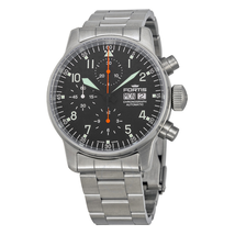 Fortis Flieger Classic Automatic Chronograph Black Dial Stainless Steel Men's Watch 597.11.11 M