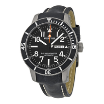 Fortis Offiicial Cosmonauts Automatic Black Dial Black Leather Men's Watch 6472941L01 647.29.41 L01