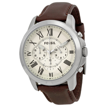 Fossil Grant Cream Dial Men's Chronograph Watch FS4735IE