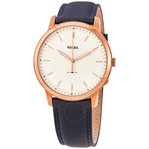 Fossil The Minimalist White Dial Men's Leather Watch FS5371