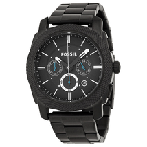 Fossil Open Box - Fossil Machine Chronograph Black Ion-plated Men's Watch FS4552
