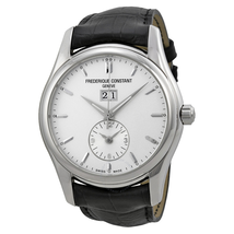 Frederique Constant Clear Vision Automatic White Dial Black Leather Men's Watch FC-325S6B6