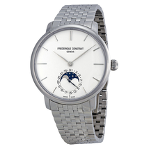 Frederique Constant Slimline Moonphase Silver Dial Stainless Steel Men's Watch FC-705S4S6B
