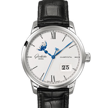 Glashutte Senator Excellence Varnished Silver Graine Dial Automatic Men's Watch 1-36-04-01-02-30