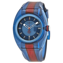 Gucci Sync XL Blue Dial Men's Two Tone Watch YA137112