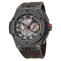 Hublot Ferrari All Black LIMITED Automatic Openwork Dial Black Ceramic Men's Watch 401.CX.0123.VR