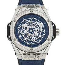 Hublot Big Bang Sang Bleu Automatic Diamond Blue Dial Ladies Watch 465.SS.7179.VR.1204.MXM19