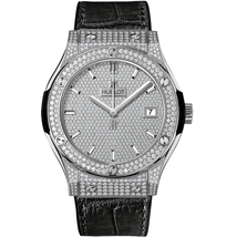 Hublot Classic Fusion Diamond Pave Dial Titanium Men's Watch 511.NX.9010.LR.1704
