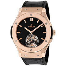 Hublot Classic Fusion Tourbillon 45mm Dial Black Men's Luxury Watch 505.OX.1180.LR