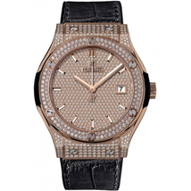Hublot Classic Fusion 18K King Gold Diamond Automatic Men's Watch 542.OX.9010.LR.1704