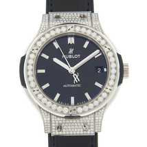 Hublot Classic Fusion Automatic Diamond Black Dial Men's Watch 565.NX.1470.LR.1604