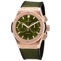 Hublot Classic Fusion Green Sunray Dial Chronograph Automatic Men's Watch 521.OX.8980.LR