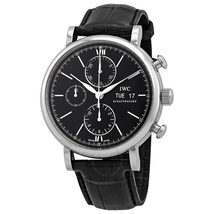 IWC Portofino Chronograph Automatic Black Dial Men's Watch 3910-29