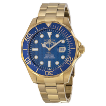 Invicta Pro Diver Blue Cabon Dial Gold Ion-plated Men's Watch 14357