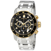 Invicta Pro Diver Chronograph Black Dial Stainless Steel Men's Watch 80039