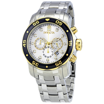 Invicta Pro Diver Chronograph Silver Dial Stainless Steel Men's Watch 80040