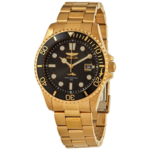 Invicta Pro Diver Quartz Black Dial Yellow Gold-tone Men's Watch 30026