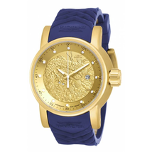 Invicta S1 Rally Automatic Dragon Gold Dial Blue Polyurethane Men's Watch 18215