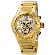 Invicta Speedway Chronograph Champagne Dial Gold Ion-plated Men's Watch 19529