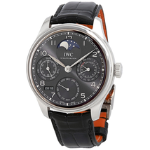 IWC Portugeiser Perpetual Calendar Slate Grey Dial 18K White Gold Automatic Men's Watch IW503301
