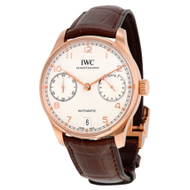 IWC Portugieser Automatic White Dial 18kt Rose Gold Men's Watch IW500701