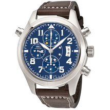 IWC Pilot Midnight Blue Dial Double Chronograph Automatic Men's Watch IW371807