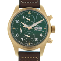 IWC Pilot Spitfire Chronograph Automatic Green Dial Men's Watch IW387902