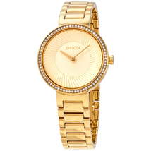 Invicta Specialty Crystal Gold Dial Gold-tone Ladies Watch 27001