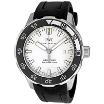 IWC Aquatimer Automatic 2000 White Dial Black Rubber Strap Men's Watch 3568-11 IW356811