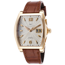 IWC Da Vinci Silver Dial 18kt Rose Gold Brown Leather Men's Watch IW452311