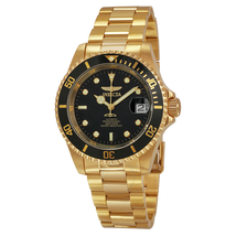 Invicta Pro Diver Black Dial Gold-plated Men's Watch 8929C 8929OB